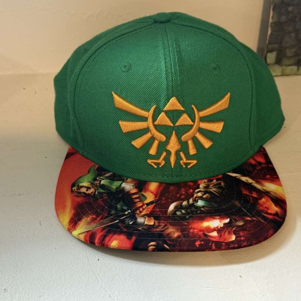 Legend Of Zelda Hat Cap Snapback Video Game Patch Adult Ocarina Of Time Nintendo